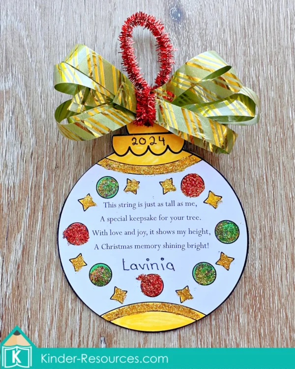 Christmas Preschool Unit | Circle Time Printables and Activities | Christmas Ornament Keepsake