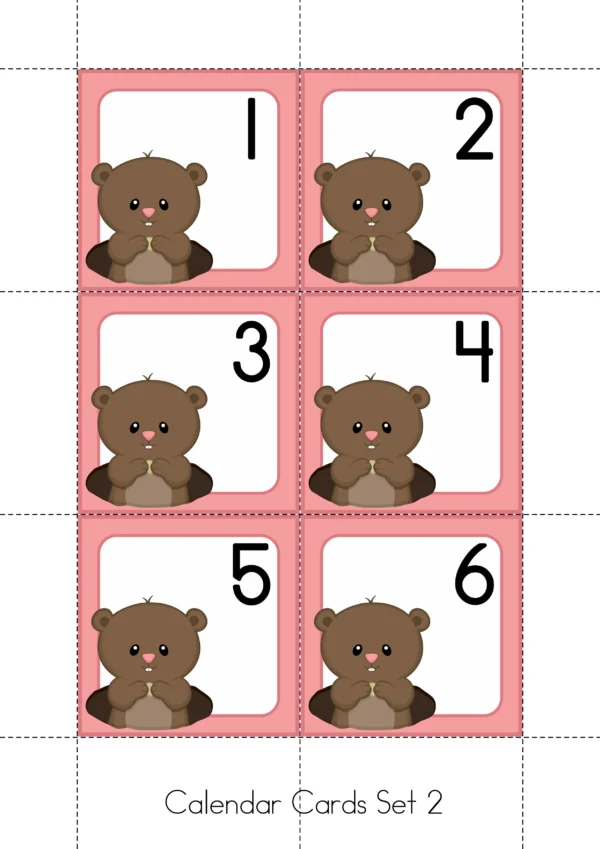 February Calendar Time Cards Pocket Chart | Number Cards, Days of the Week, Season