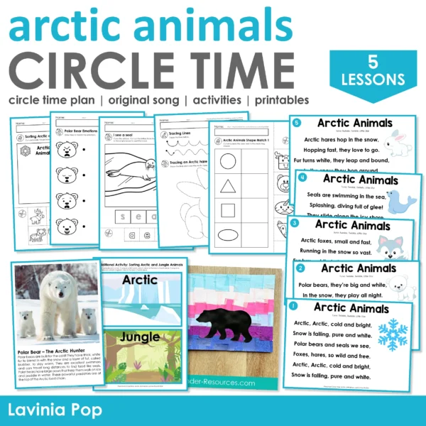 Arctic Animals Preschool Unit | Circle Time Printables and Activities |