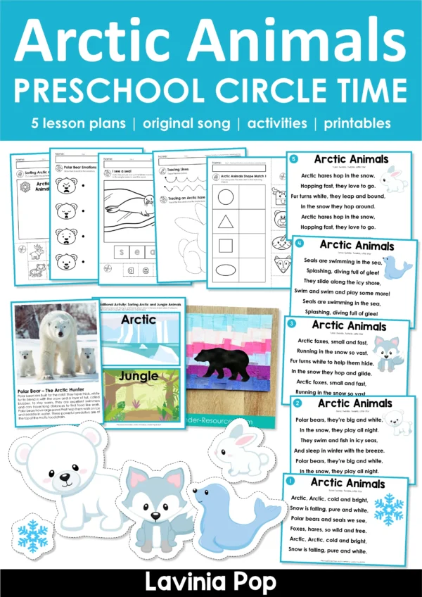 Arctic Animals Preschool Unit | Circle Time Printables and Activities |