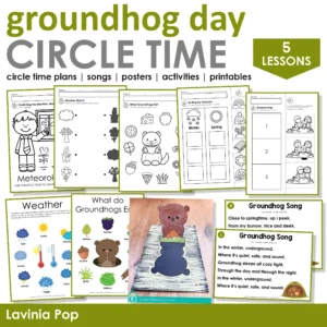 Groundhog Day Preschool Unit | Circle Time Printables and Activities