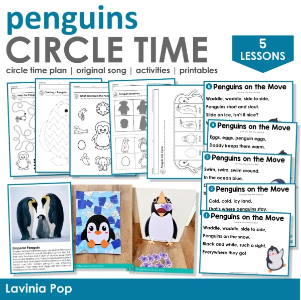 Penguins Preschool Unit | Circle Time Printables and Activities |