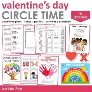 Valentine's Day Preschool Unit | Circle Time Printables and Activities | Friendship & Kindness |