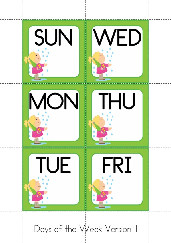 April Calendar Time Cards Pocket Chart | Number Cards, Days of the Week, Season | Spring