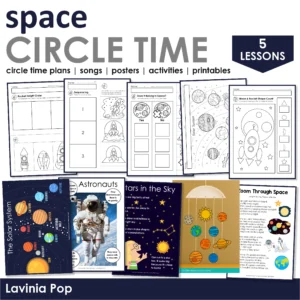 Space Theme Preschool Unit | Circle Time Printables and Activities | Pre-K | Day Care | Homeschool Currciulum