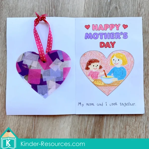 Mother’s Day Preschool Activities | Printable Mother's Day Craft and Card for Preschool and Kindergarten I Love You to Pieces