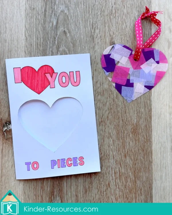 Mother’s Day Preschool Activities | Printable Mother's Day Craft and Card for Preschool and Kindergarten I Love You to Pieces