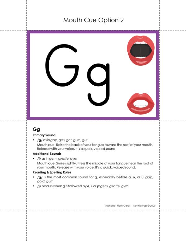 Alphabet Sound Flashcards for Phonics Instruction with Mouth Formations and Spelling Rules – SoR Aligned