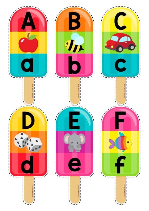 FREE Popsicle Alphabet & Beginning Sounds Activity printable for preschool and kindergarten | Lavinia Pop