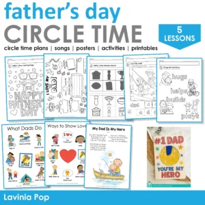 Father's Day Theme Preschool Unit | Circle Time Printables and Activities | Pre-K | Day Care | Homeschool Currciulum