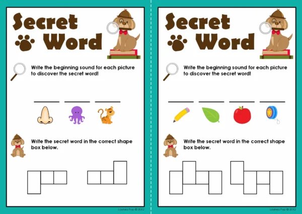 Fun Secret Word Pre-Primer Sight Words Activity for morning tubs, small groups, or word work centers in Preschool, Kindergarten, and 1st Grade.