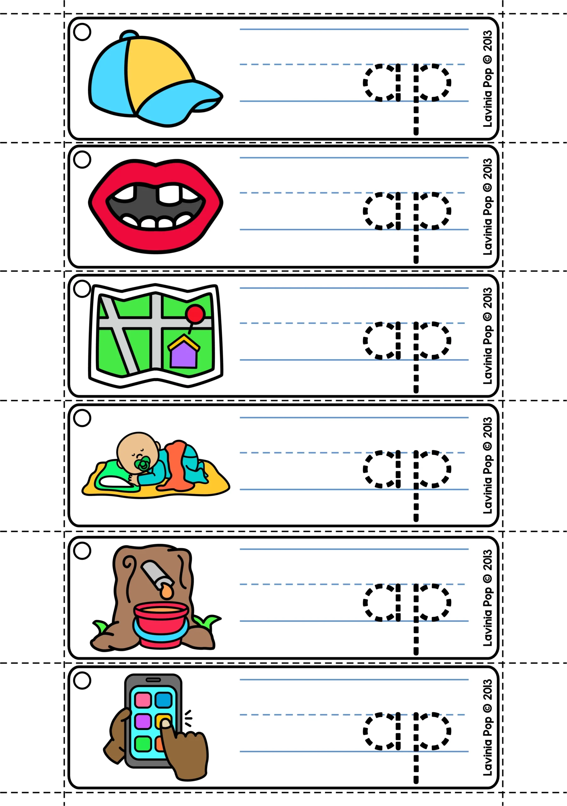 Word Family Write and Wipe Rime Cards Word family write and wipe cards with picture cues and dotted word family rimes for students to complete CVC and CCVC words