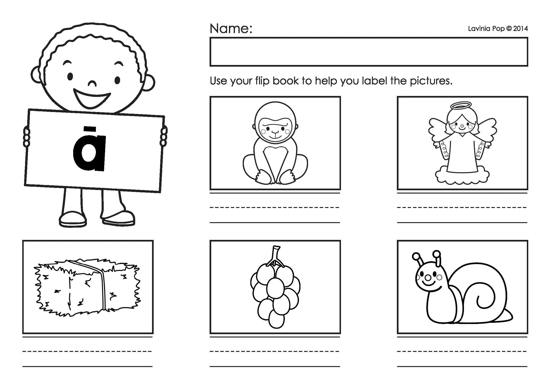 Long Vowel Flip Books and Labeling Worksheets Long A Page Long vowel flip books and labeling worksheets long A worksheet with picture labeling for phonics reinforcement