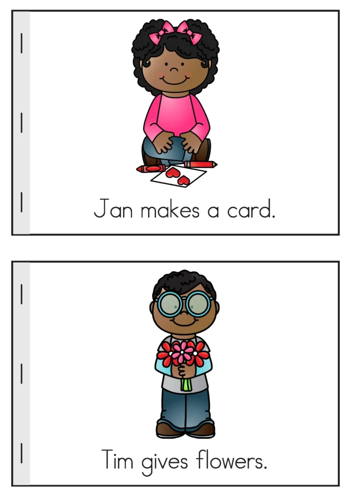 Valentine’s Day Kindergarten Worksheets and Activities color emergent reader booklet