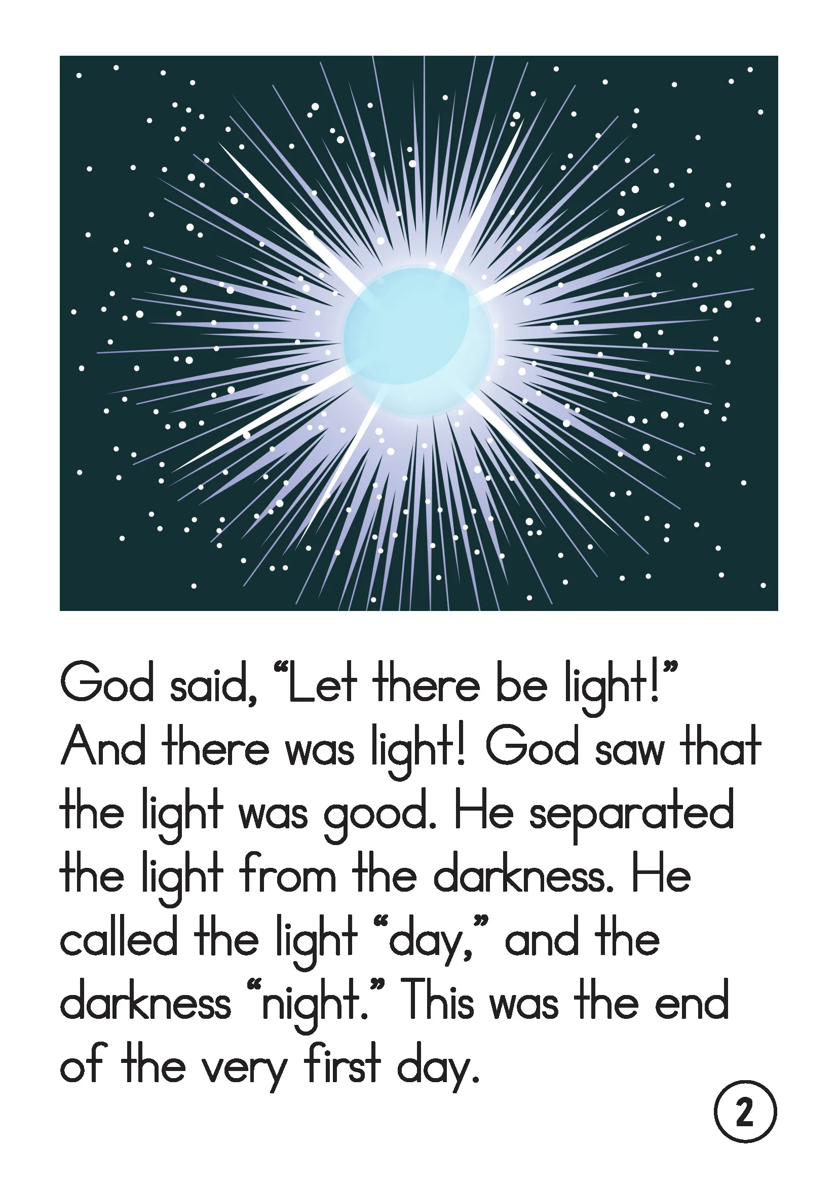 FREE Creation Printable Story for Preschool | Let There Be Light Day 1 FREE Creation Printable Story for Preschool | Let There Be Light Day 1