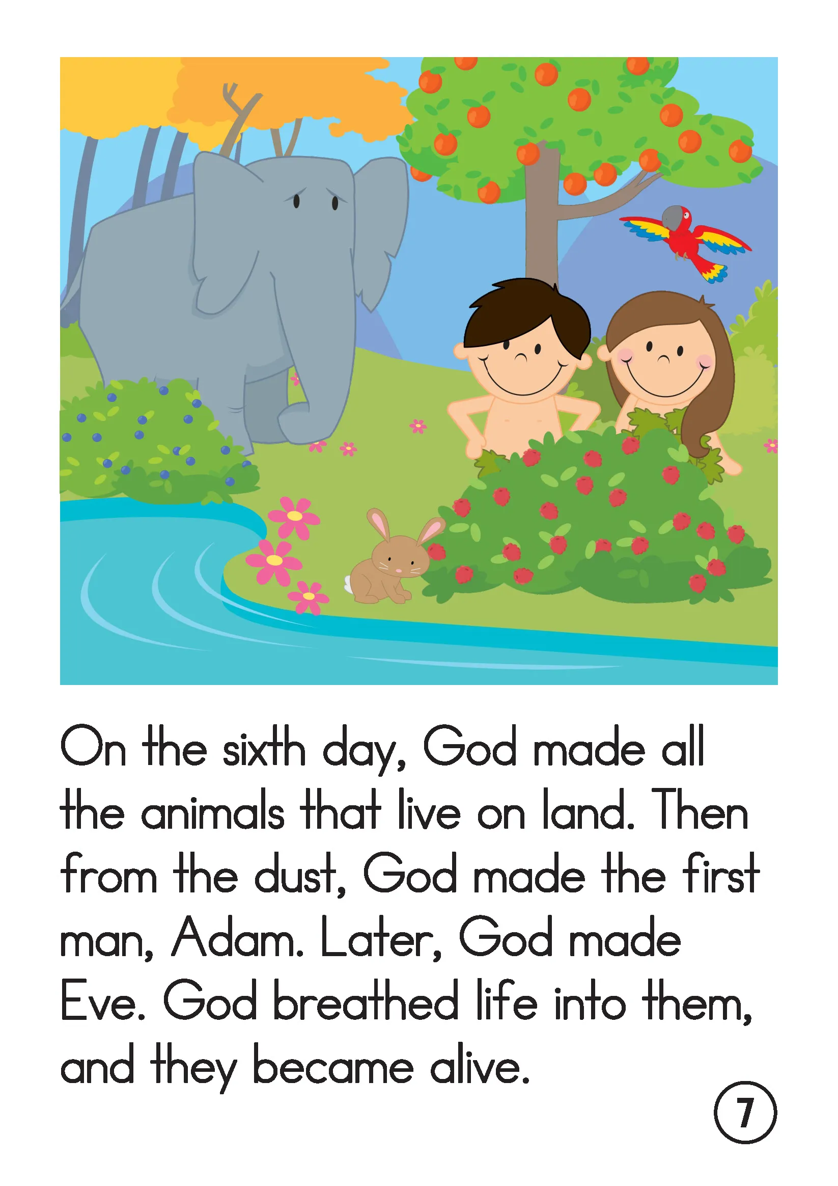 FREE Creation Printable Story for Preschool | Day 6 Animals and People FREE Creation Printable Story for Preschool | Day 6 Animals and People