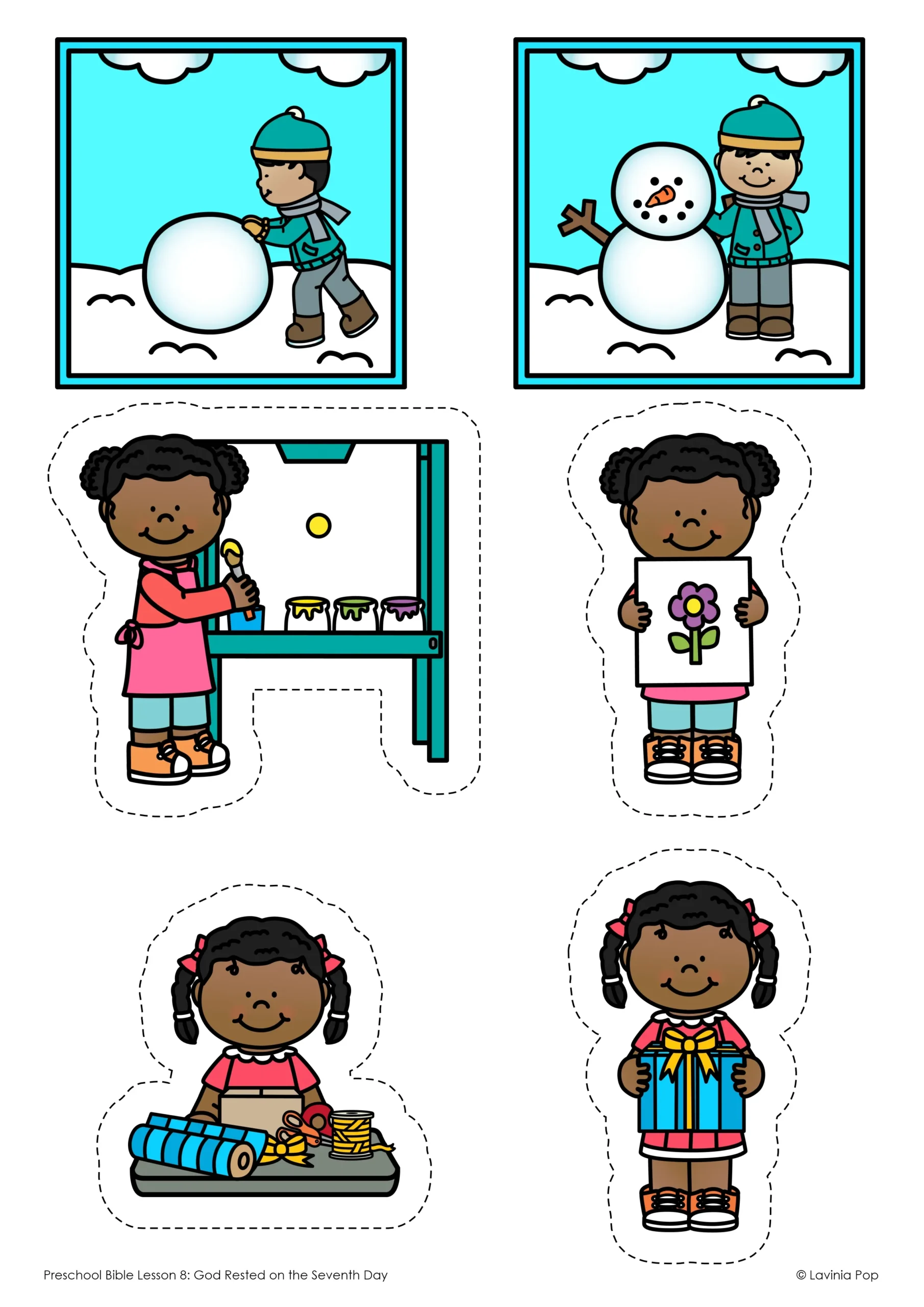 Creation Day 7 Preschool Bible Lesson Still Working or Finished Sorting Activity Creation Day 7 Preschool Bible Lesson Still Working or Finished Sorting Activity