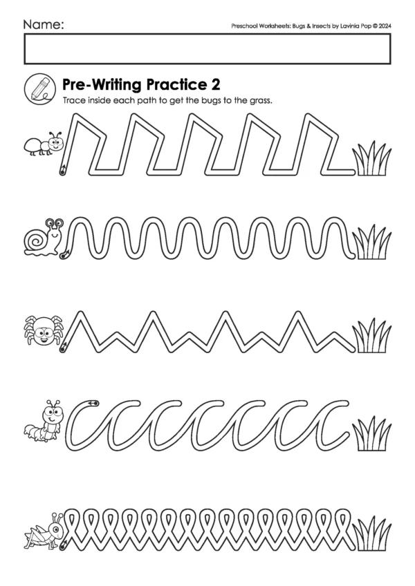 Bugs & Insects Preschool Worksheets and Activities No Prep