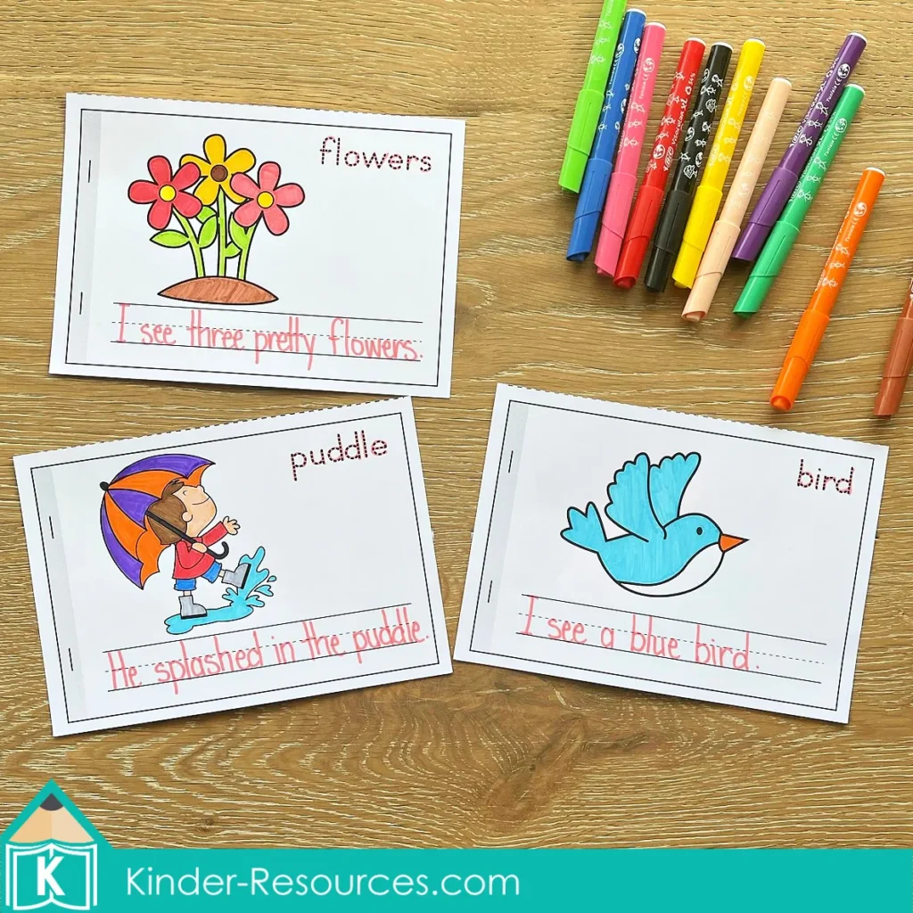 Spring Vocabulary Booklet Sentence Writing and Vocabulary Practice