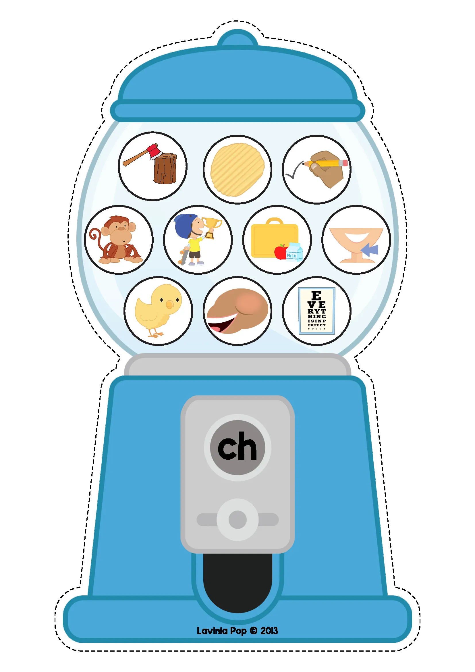CH Digraph Worksheets and Activities Gumball Sorting Activity CH Digraph Worksheets and Activities Gumball Sorting Activity