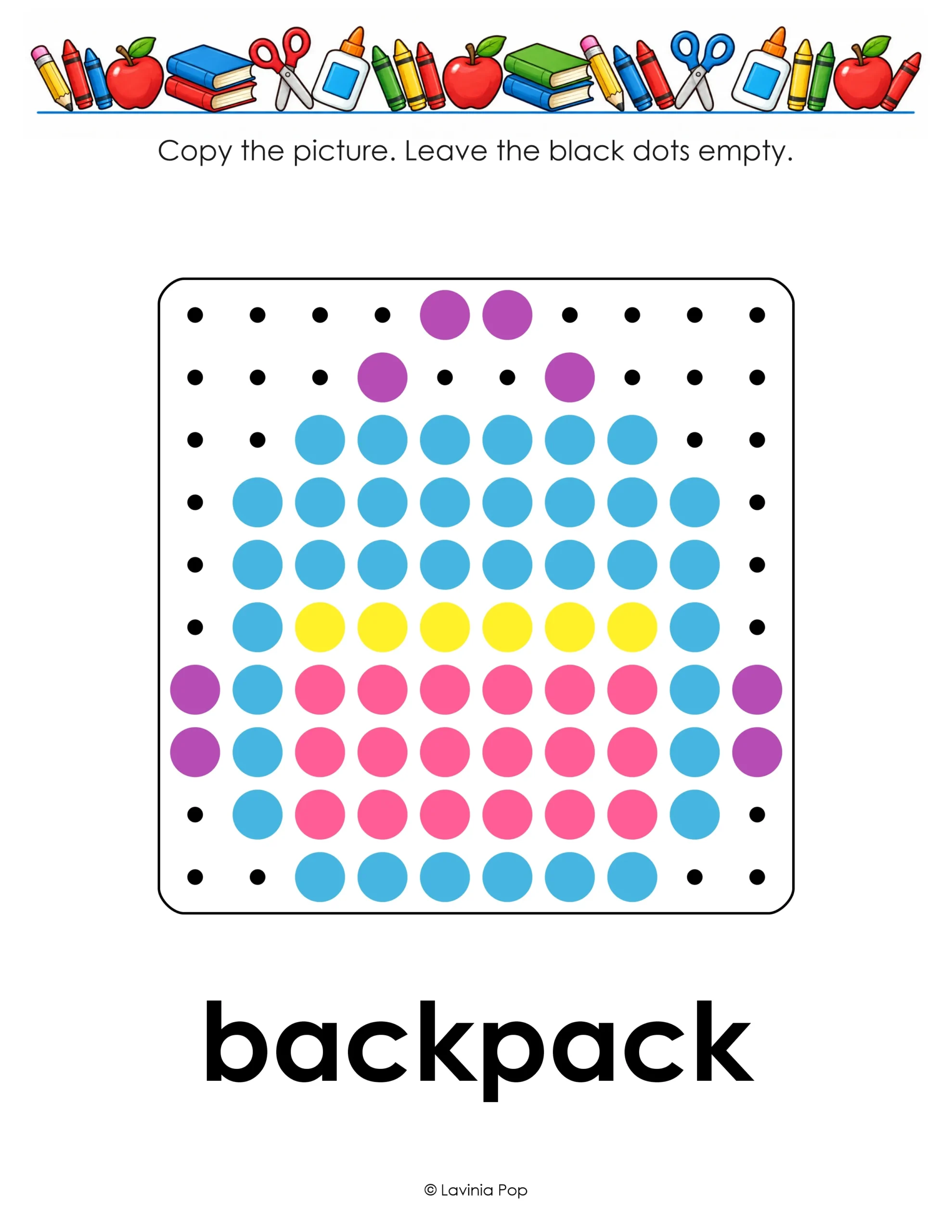 Back to School Pegboard Patterns | Fine Motor Activities - Image 2